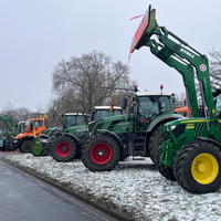 Bild von Treckern bei den Agrarprotesten