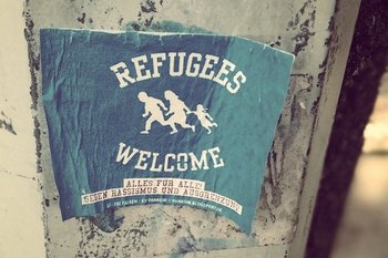 refugees welcome sticker flickr.com randomdeanna
